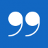 Blue quotation icon