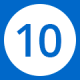 Blue icon with number 10 on it